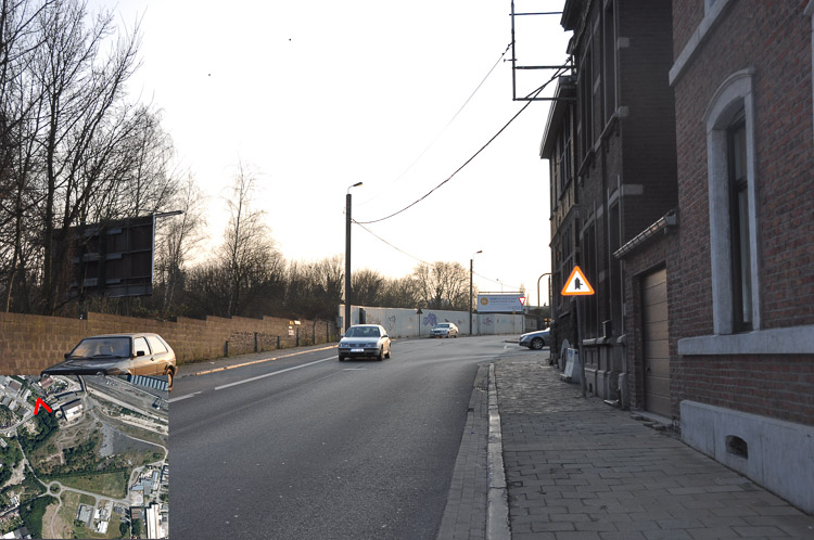 vue depuis la rue de l’Hôpital vers le site de projet