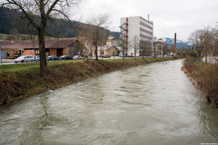 Rivière l‘Areuse, vue depuis le Nord-Ouest / © 