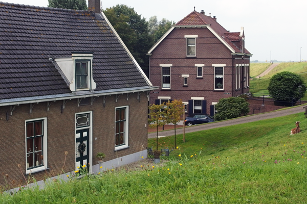 Neighbouring buildings along the dike