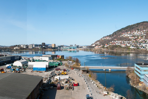 View from the project site towards the city centre